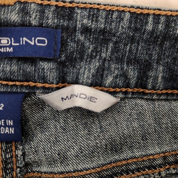 Bandolino Mandie Straight Leg Jeans Mid-Rise Dark Wash Blue Womens Size 12 EUC - Picture 12 of 12